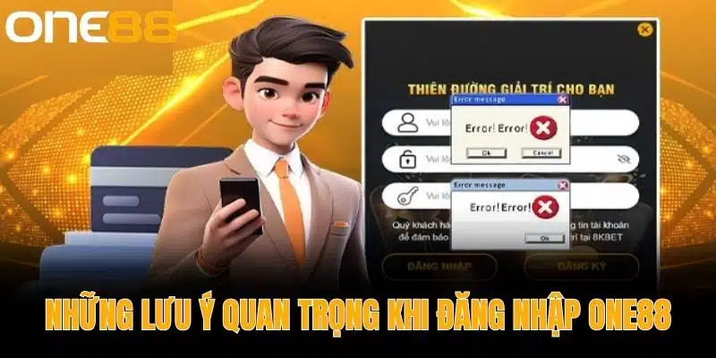 Những lưu ý quan trọng khi đăng nhập One88